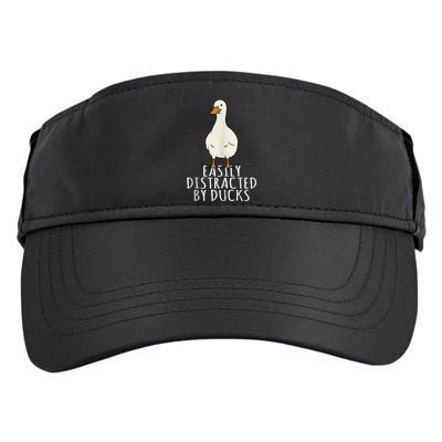 Duck Easily Distracted By Ducks Adult Drive Performance Visor