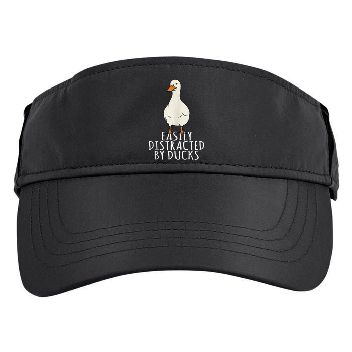 Duck Easily Distracted By Ducks Adult Drive Performance Visor