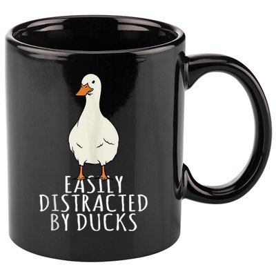 Duck Easily Distracted By Ducks 11oz C Handle Ceramic Mug