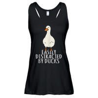 Duck Easily Distracted By Ducks Ladies Essential Flowy Tank