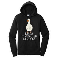 Duck Easily Distracted By Ducks Women's Pullover Hoodie