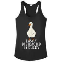 Duck Easily Distracted By Ducks Ladies PosiCharge Competitor Racerback Tank