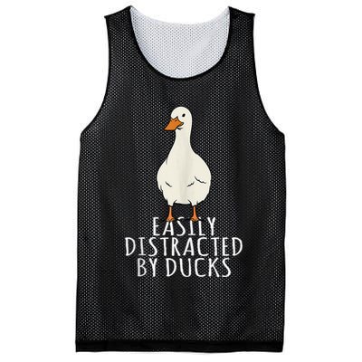 Duck Easily Distracted By Ducks Mesh Reversible Basketball Jersey Tank