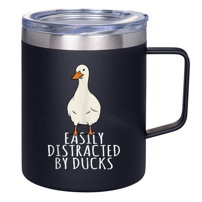 Duck Easily Distracted By Ducks 12oz Stainless Steel Coffee Mug