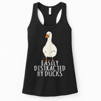 Duck Easily Distracted By Ducks Womens Tank Top