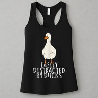 Duck Easily Distracted By Ducks Womens Tank Top