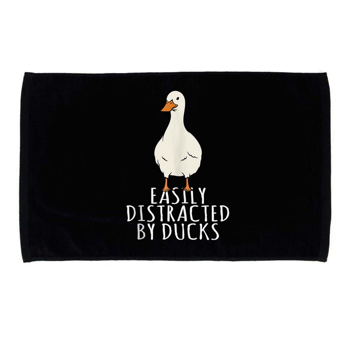 Duck Easily Distracted By Ducks Microfiber Hand Towel