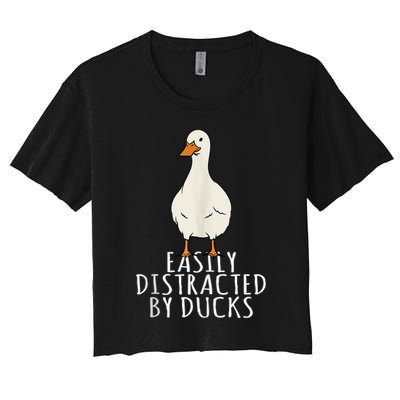 Duck Easily Distracted By Ducks Crop Top