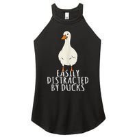Duck Easily Distracted By Ducks Women's Perfect Tri Rocker Tank