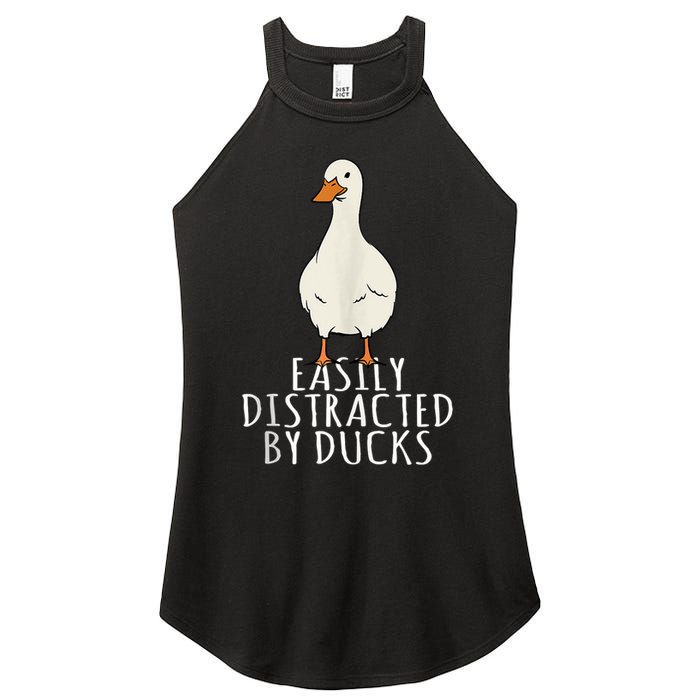 Duck Easily Distracted By Ducks Women's Perfect Tri Rocker Tank