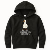 Duck Easily Distracted By Ducks Kids Hoodie
