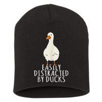 Duck Easily Distracted By Ducks Short Acrylic Beanie