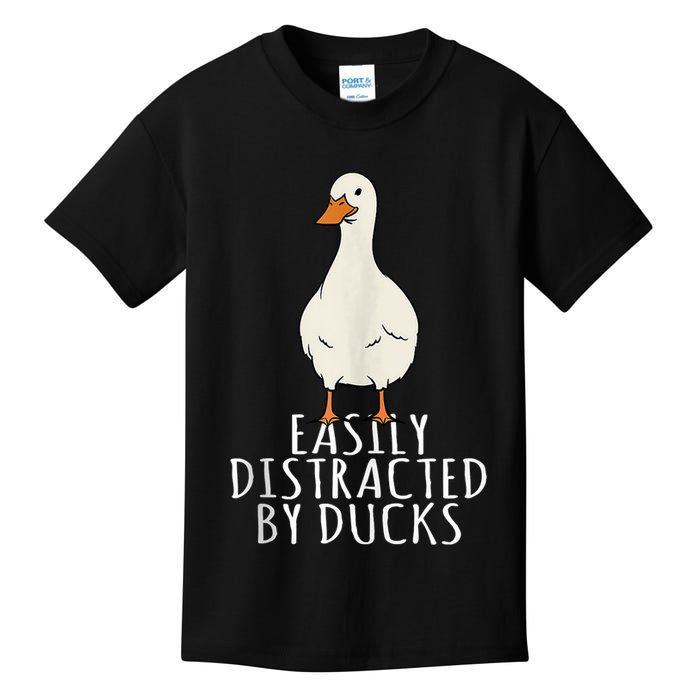 Duck Easily Distracted By Ducks Kids T-Shirt