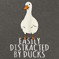 Duck Easily Distracted By Ducks Cotton Canvas Backpack