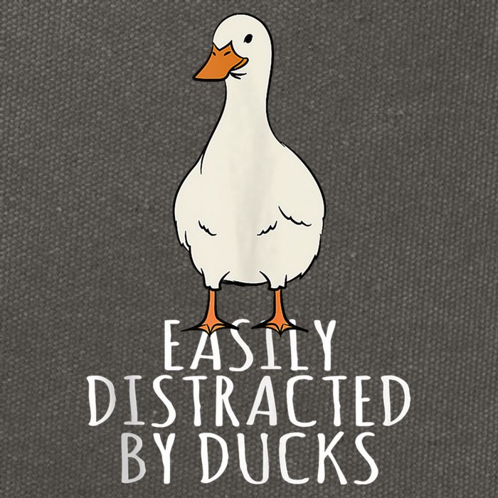 Duck Easily Distracted By Ducks Cotton Canvas Backpack