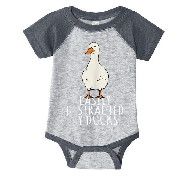 Duck Easily Distracted By Ducks Infant Baby Jersey Bodysuit