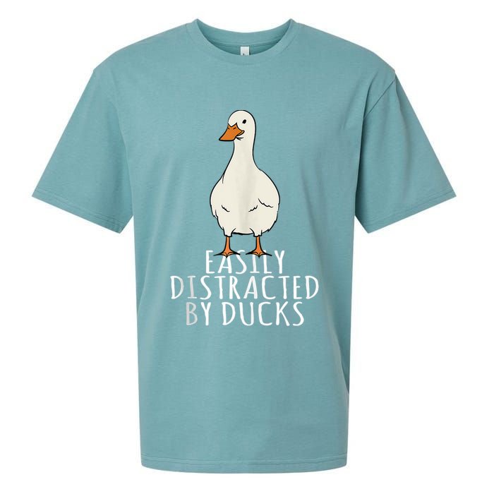 Duck Easily Distracted By Ducks Sueded Cloud Jersey T-Shirt