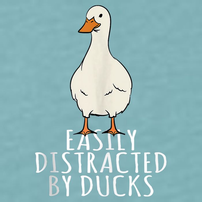 Duck Easily Distracted By Ducks Sueded Cloud Jersey T-Shirt