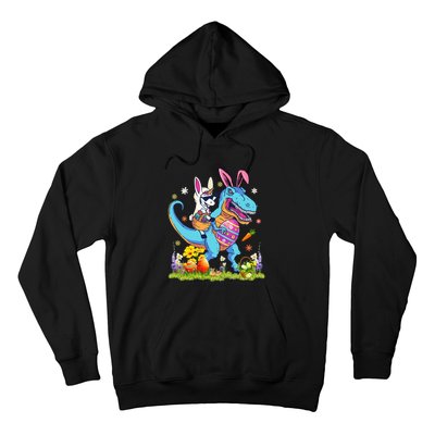 Dinosaur Easter Day Unicorn Riding Trex Bunny Costume Hoodie