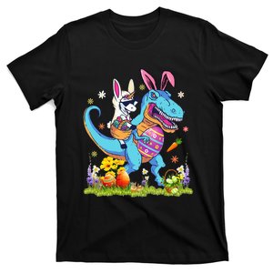 Dinosaur Easter Day Unicorn Riding Trex Bunny Costume T-Shirt