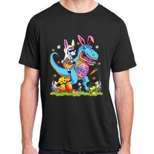 Dinosaur Easter Day Unicorn Riding Trex Bunny Costume Adult ChromaSoft Performance T-Shirt