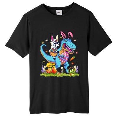 Dinosaur Easter Day Unicorn Riding Trex Bunny Costume Tall Fusion ChromaSoft Performance T-Shirt