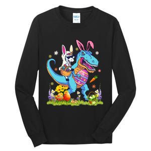 Dinosaur Easter Day Unicorn Riding Trex Bunny Costume Tall Long Sleeve T-Shirt