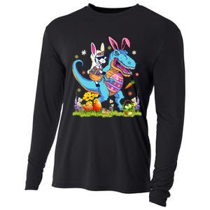 Dinosaur Easter Day Unicorn Riding Trex Bunny Costume Cooling Performance Long Sleeve Crew