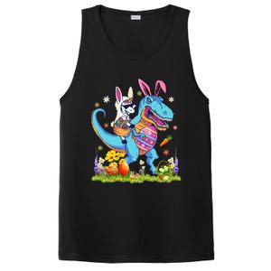 Dinosaur Easter Day Unicorn Riding Trex Bunny Costume PosiCharge Competitor Tank