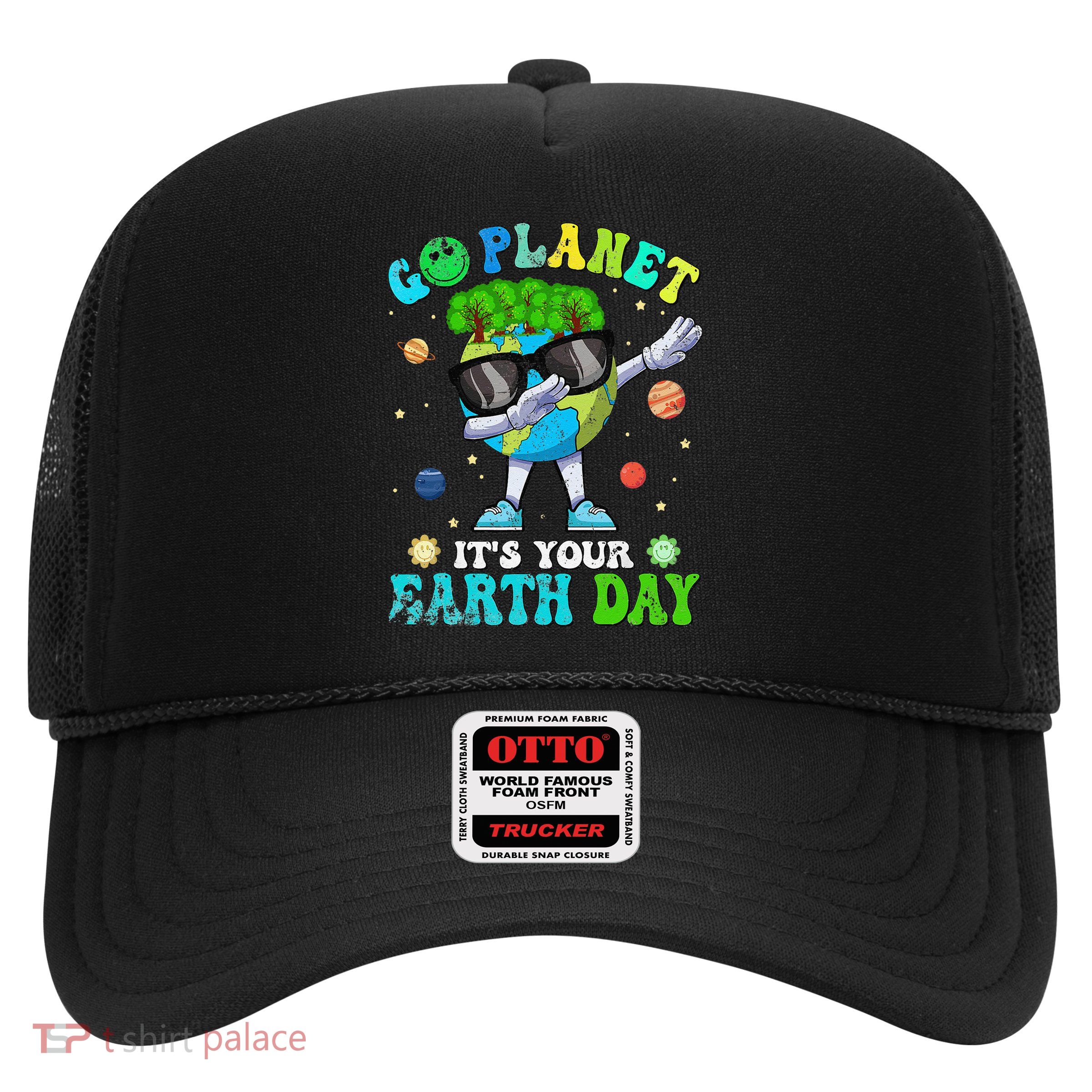 Dab Earth Day 2025 Groovy Go Planet Its Your Earth Day Trucker Hat