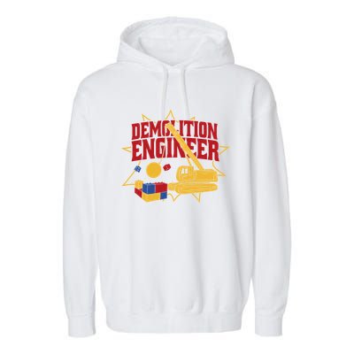 Demolition Engineer Garment-Dyed Fleece Hoodie