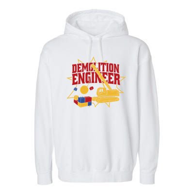 Demolition Engineer Garment-Dyed Fleece Hoodie