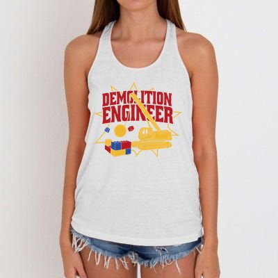 Demolition Engineer Women's Knotted Racerback Tank