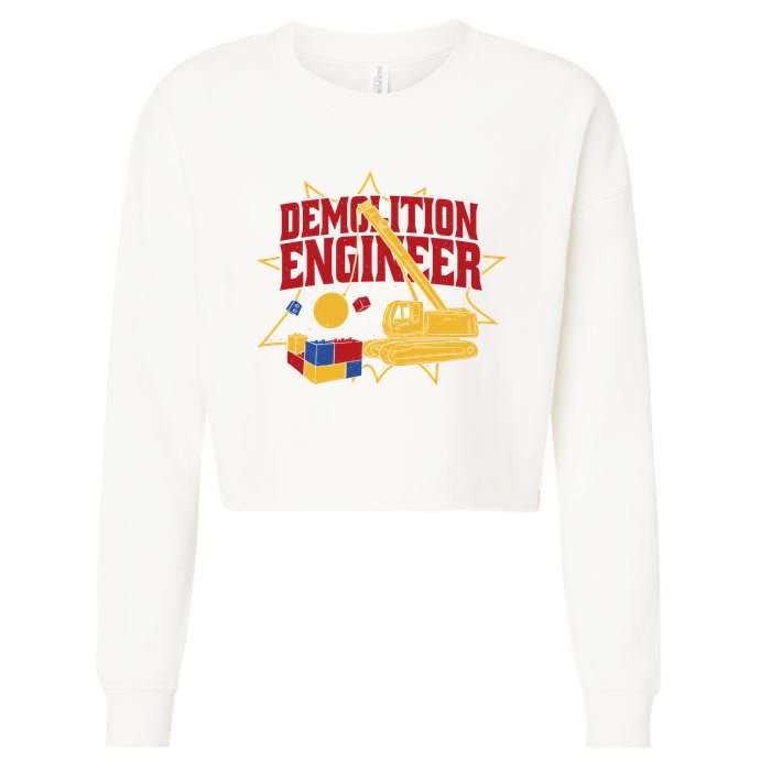 Demolition Engineer Cropped Pullover Crew