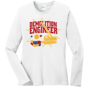 Demolition Engineer Ladies Long Sleeve Shirt