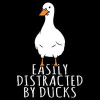 Duck Easily Distracted By Ducks Stripe Pom Pom Beanie