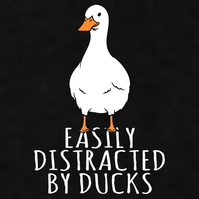 Duck Easily Distracted By Ducks Ladies PosiCharge Tri-Blend Wicking Tank