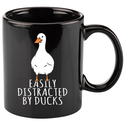Duck Easily Distracted By Ducks 11oz C Handle Ceramic Mug