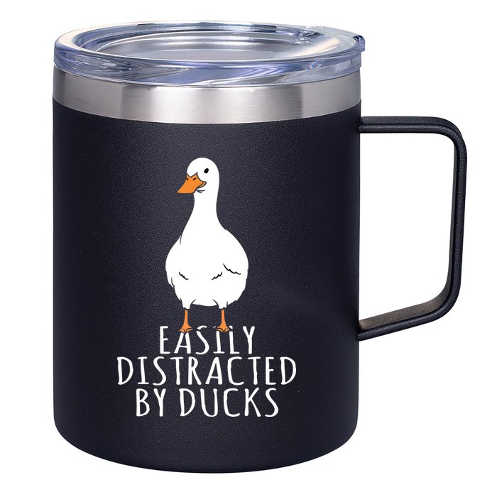 Duck Easily Distracted By Ducks 12oz Stainless Steel Coffee Mug