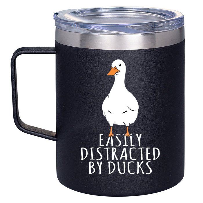 Duck Easily Distracted By Ducks 12oz Stainless Steel Coffee Mug