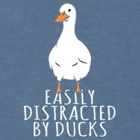 Duck Easily Distracted By Ducks Garment-Dyed Sweatshirt