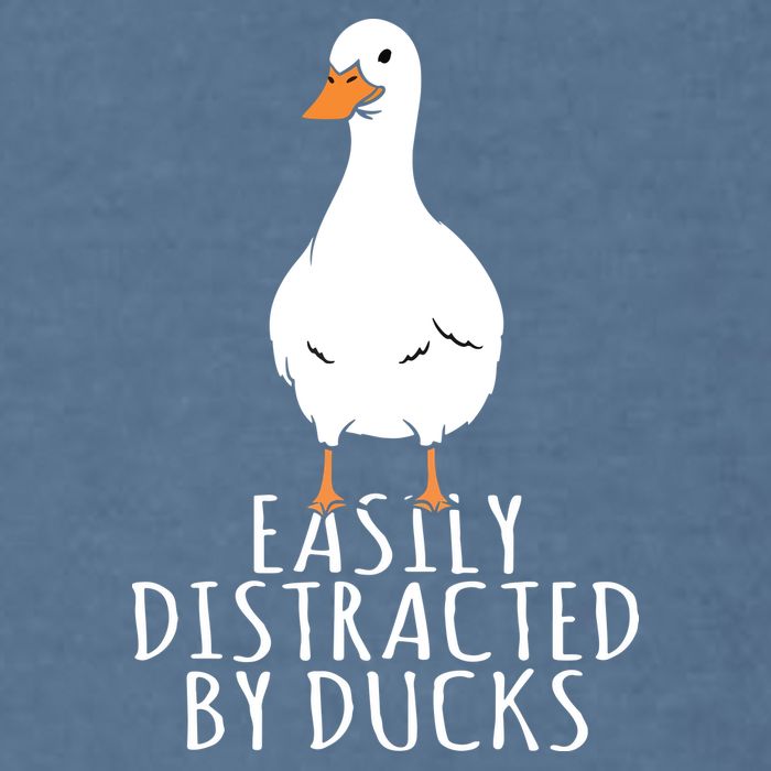 Duck Easily Distracted By Ducks Garment-Dyed Sweatshirt
