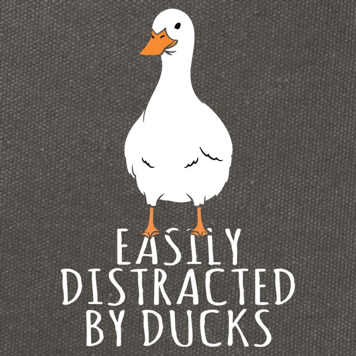 Duck Easily Distracted By Ducks Cotton Canvas Backpack
