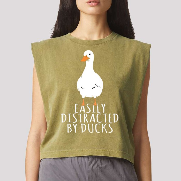 Duck Easily Distracted By Ducks Garment-Dyed Women's Muscle Tee