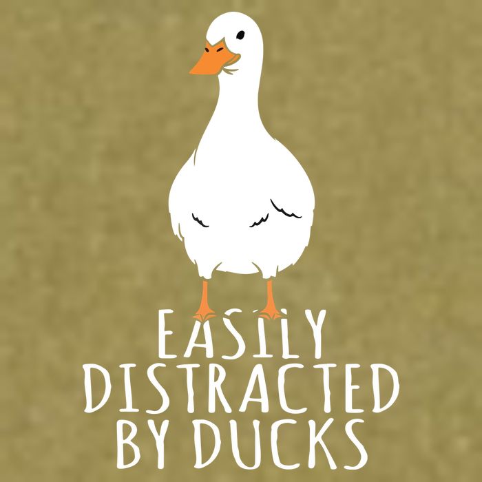 Duck Easily Distracted By Ducks Garment-Dyed Women's Muscle Tee
