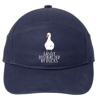 Duck Easily Distracted By Ducks 7-Panel Snapback Hat
