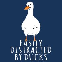 Duck Easily Distracted By Ducks Drawstring Bag