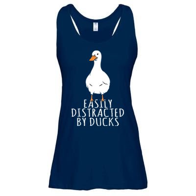 Duck Easily Distracted By Ducks Ladies Essential Flowy Tank