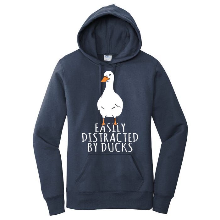 Duck Easily Distracted By Ducks Women's Pullover Hoodie