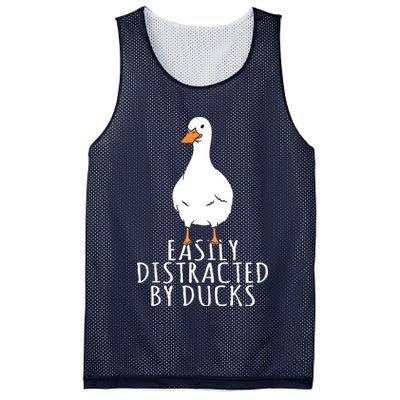 Duck Easily Distracted By Ducks Mesh Reversible Basketball Jersey Tank